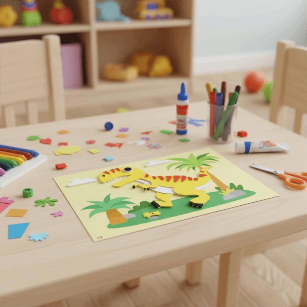 Reusable DIY Art Craft Kits Cartoon Montessori Educational Toys  Kids Activities