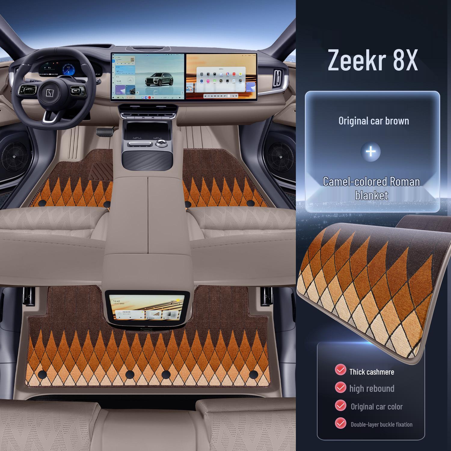 Zeekr 8X TPE grīdas paklāji –