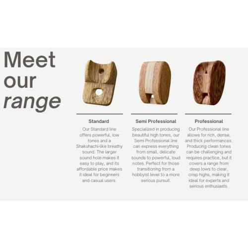 Semi-Professional | Wooden Nose Flute (Whistle) | Beeswax Finish | Easy To Play for Intermediate Players | 3-Octave Range | Clear High Notes