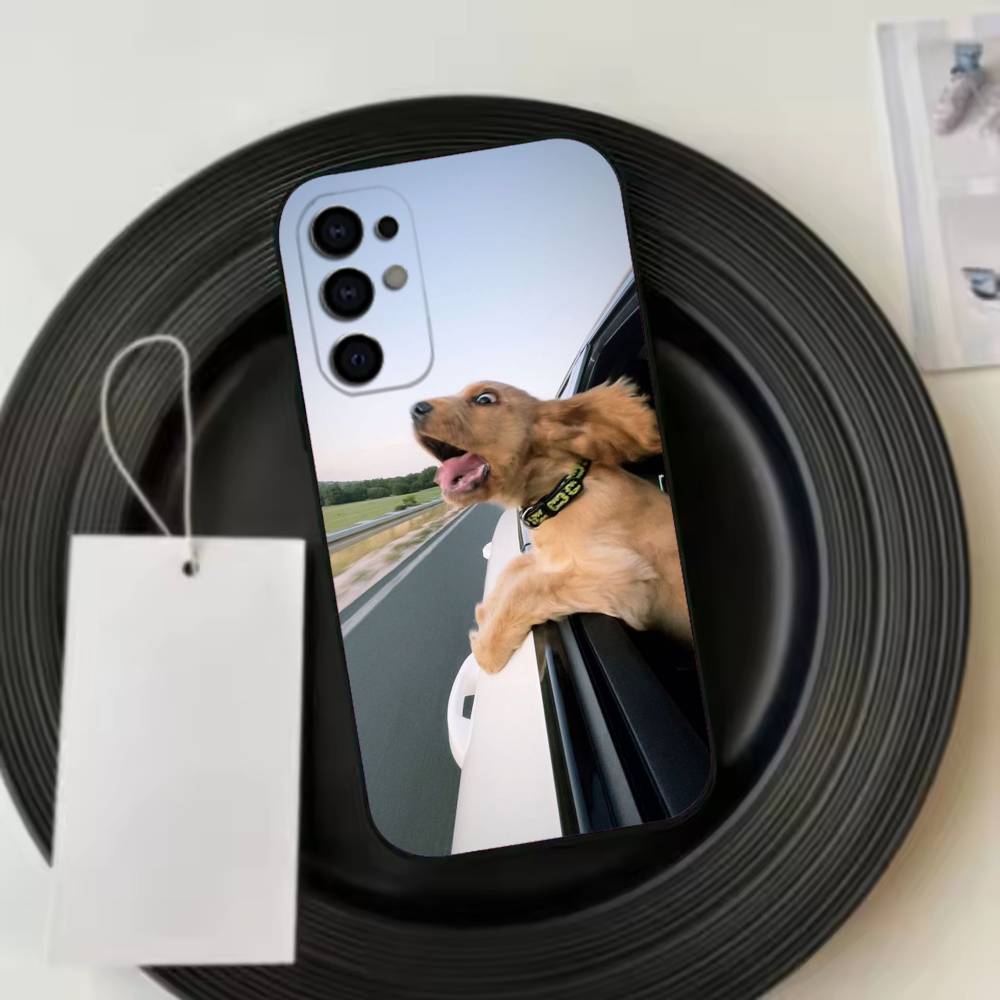 F-Funny Dog Phone Case For Samsung S25,S24,S21,S22,S23,S30,Ultra,S20,Plus,Fe,Lite,Note,10,Black Cover
