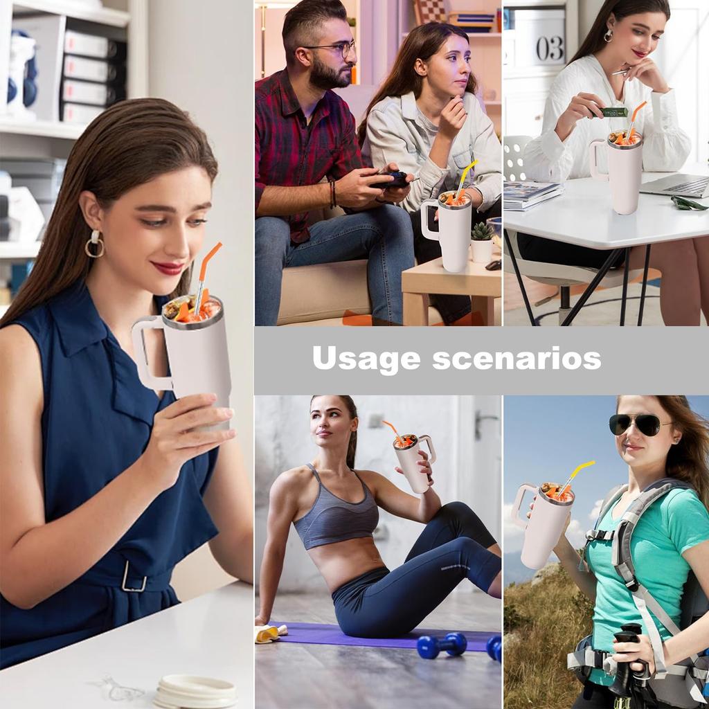 Oddělovač nápojů 2 v 1 silikonová vložka, kompatibilní s kelímkem Stanly 40 Oz, příslušenství Stanly, opakovaně použitelná vložka na párty