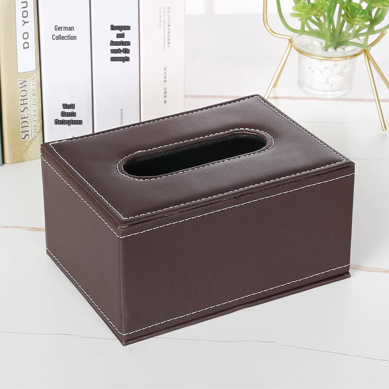 Leather Wood Hotel Tissue Box (Pack of 5)