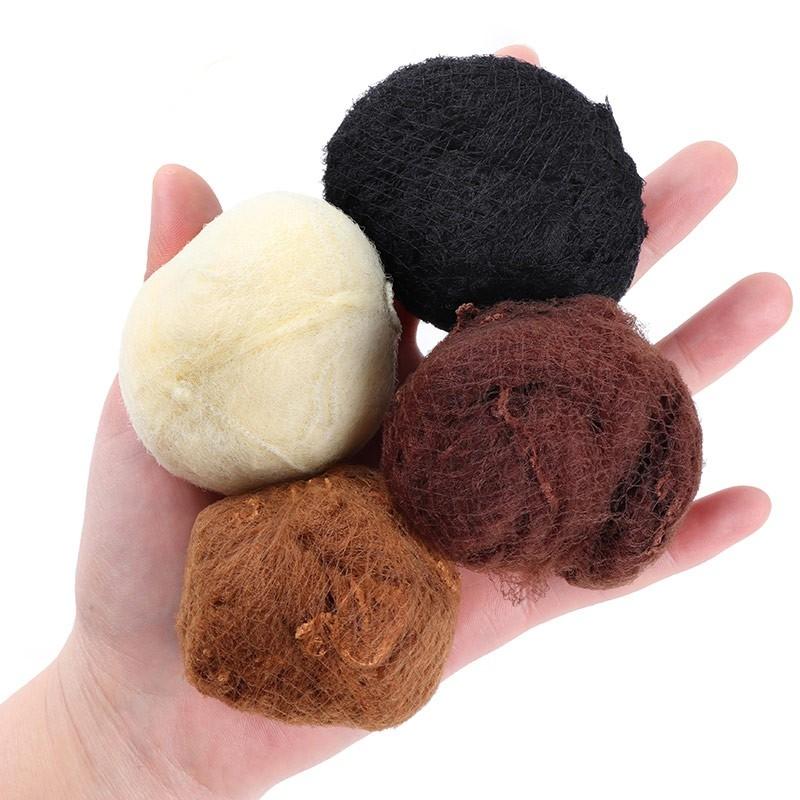 20Pcs/Lot Durable Nylon Hair Net For Bun Hair Hair Style Tool Black Coffe Beige Brown White Gold Hair Net For Wigs Mesh