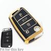 Tpu Car Shell Fob Key Case Full Cover For Vw Volkswagen Golf 7 Mk7 Tiguan Mk2 For Seat Ateca Leon Fr 2 Ibiza For Skoda Octavia