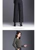 Women's High-Waisted Loose-Fit Bootcut Down Cotton Pants - Winter 2023 Trend