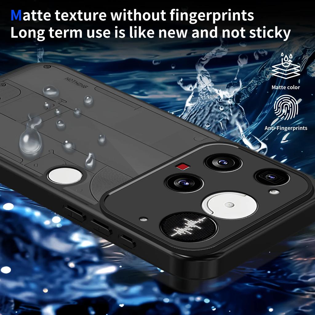 Pouzdro pro Nothing Phone 3 3a 2a Pro 2a Plus CMF Phone 2 Pro 1 Armor Matné Průhledná Ochrana Čočky Nárazuvzdorný Kryt na Telefon