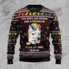 PLstar Cosmos Unicorn Merry Christmas 3D Printed Men's Ugly Christmas Sweater Winter Unisex Casual Knit Pullover Sweater ZZM35