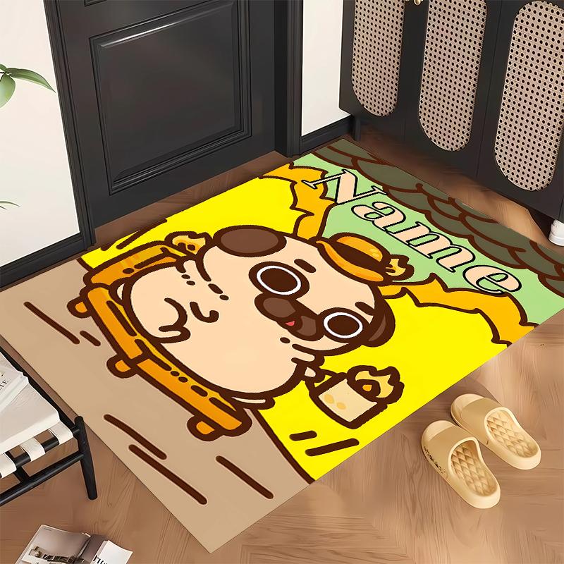 Cute PUPPY (19) Personalized name Office Carpet Stylish Decor for Living Room Bedroom Kitchen