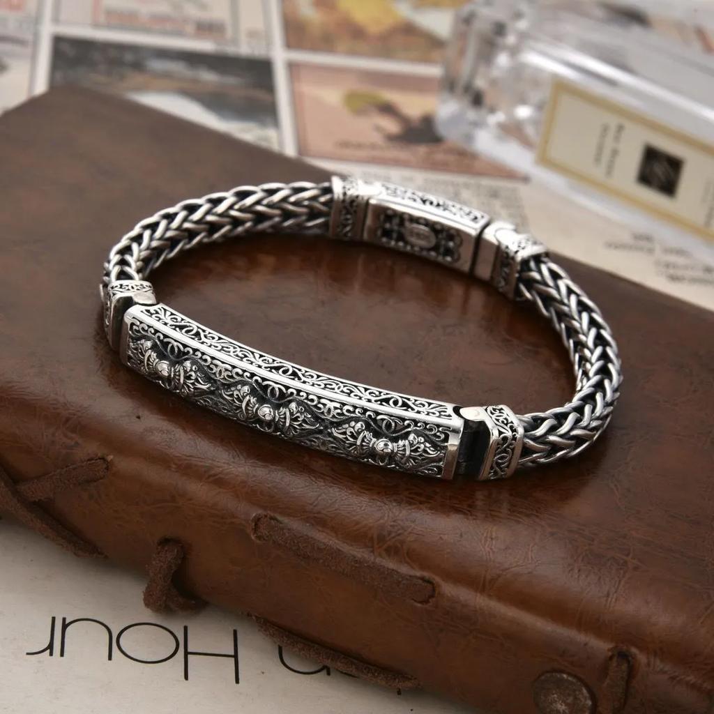 New Ethnic Style Keel Chain Bracelet Horsewhip Chain Retro Old Trend Bracelet