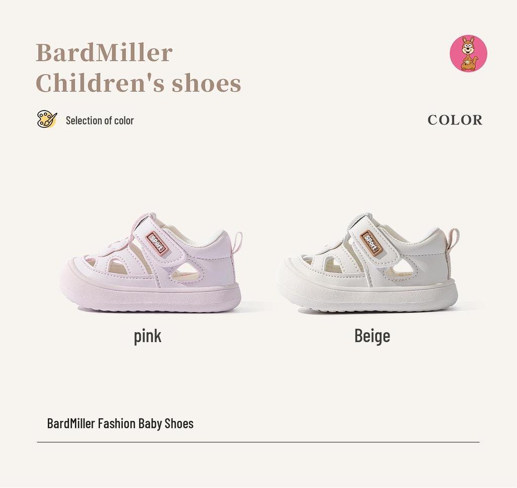 2026 Summer Baby Walking Sandals - Soft Sole, Breathable, Anti-Collision Toe for Boys & Girls