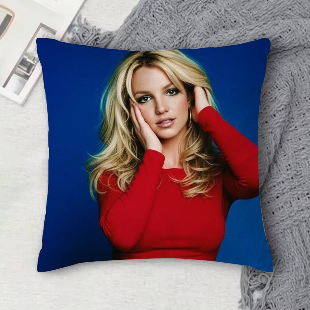 BBritney Spears Doublesided Printed Square Decorative Cushion Cover for Sofa Living Room Home Decor