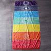 Comfortable Travel Rainbow Tapestry Floor Mat Yoga Carpet Beach Towel Rug Meditation Carpet