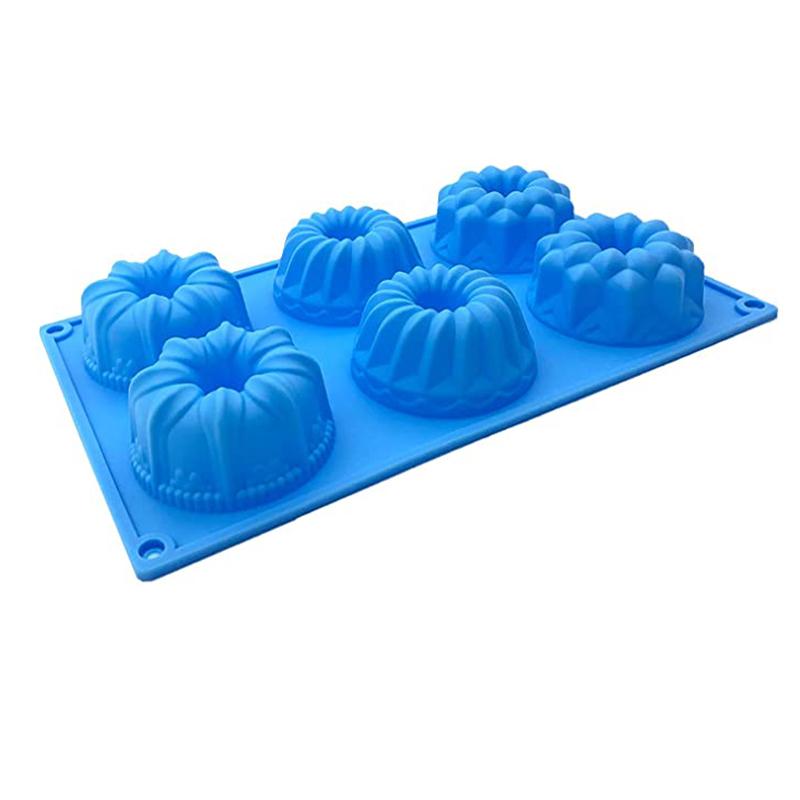 

Fluted Tube Cake Pan Fancy Donuts Silicone Mold For Baking Donas Cupcake Soap Making Tool Moldes De Silicona Kitchen Accessory синій