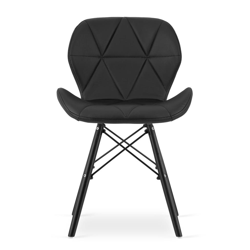 LAGO chair, eco-leather - black / black legs x 2