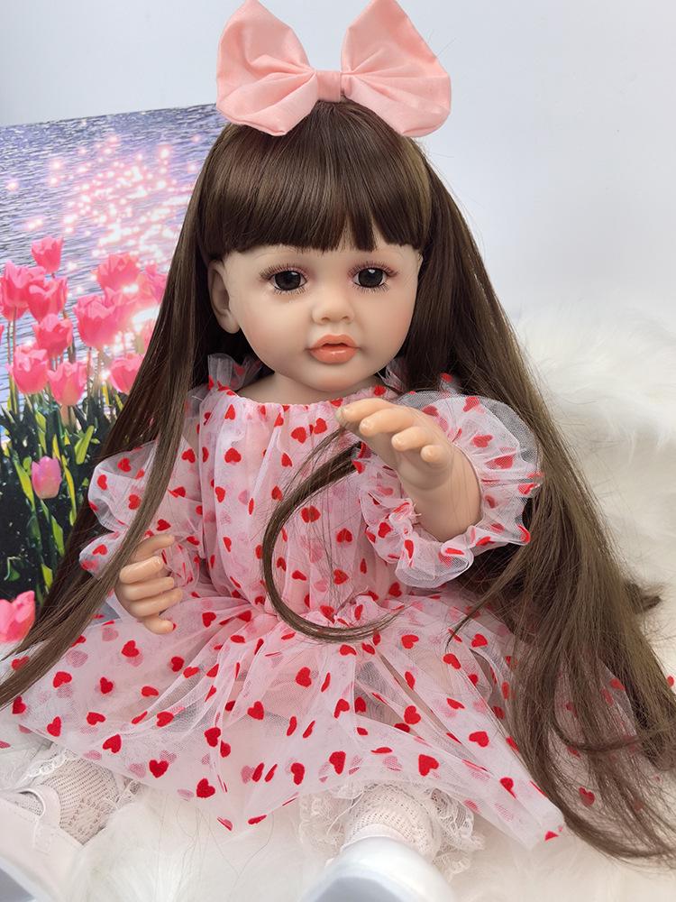 

KEIUMI 55 см Реалистичная силиконовая кукла Реборн - Развивающий подарок на день рождения для детей Blue Eyes (with Clothes)