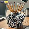 Stifthalter V8 Automotor Stifthalter Kreativer Schreibtisch Büro Schreibwaren Organizer für Heim-Büro Dekoration Schreibtisch Ornament