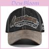 Cowboy Embroidered Baseball Cap With 3d Embroidery Vintage Washed Sun Hat Wide Brim For Men Women