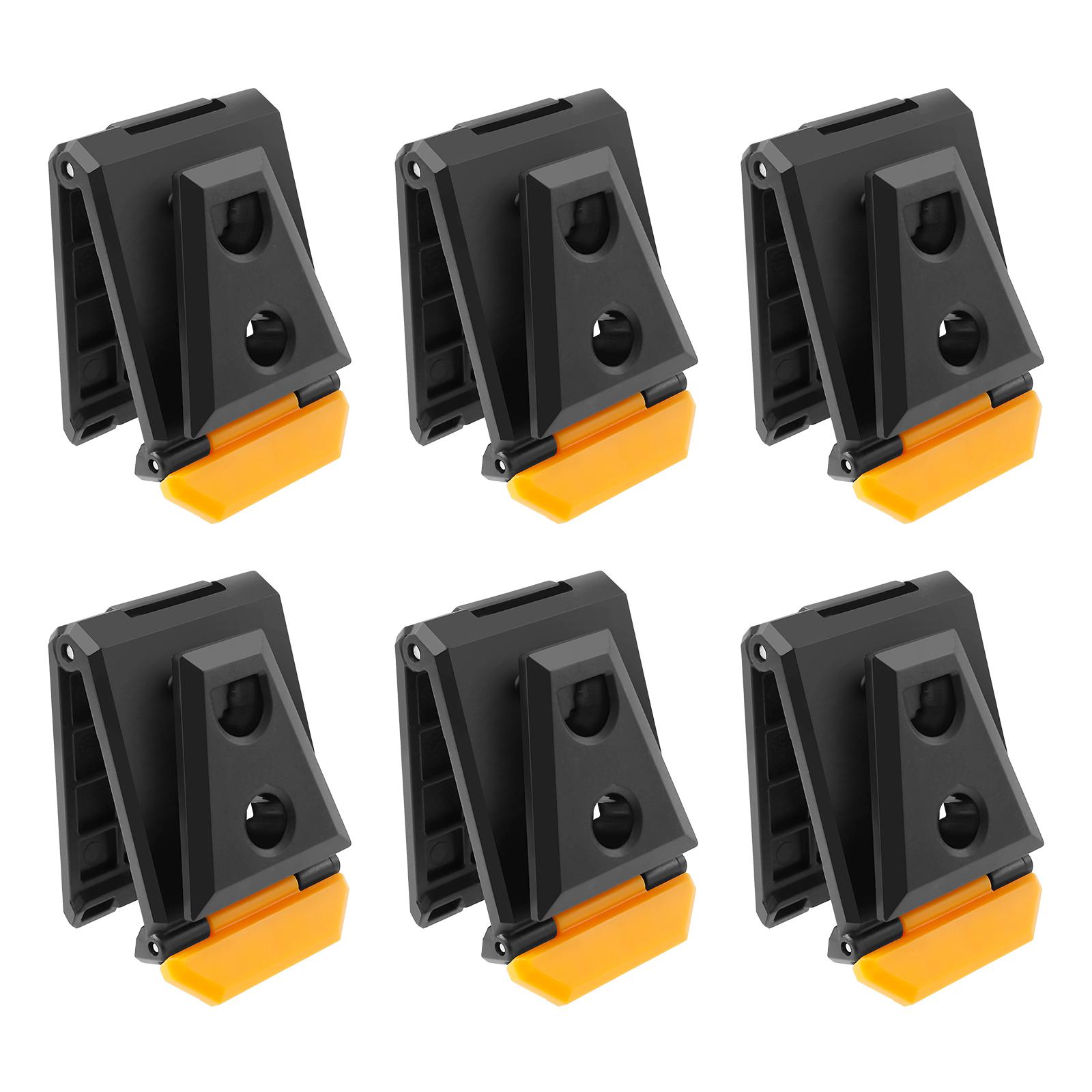 

6 шт. Зажим для инструментального ремня Пряжка для инструментального ремня из АБС-пластика Быстрое надевание и снятие Зажим для рулетки Стабильная застежка для поясной сумки для сумки-тоут