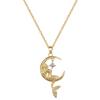Mermaid Zircon Light Luxury Temperament Gorgeous Full Diamond Necklace Female Versatile Collarbone Chain Titanium Steel Chain
