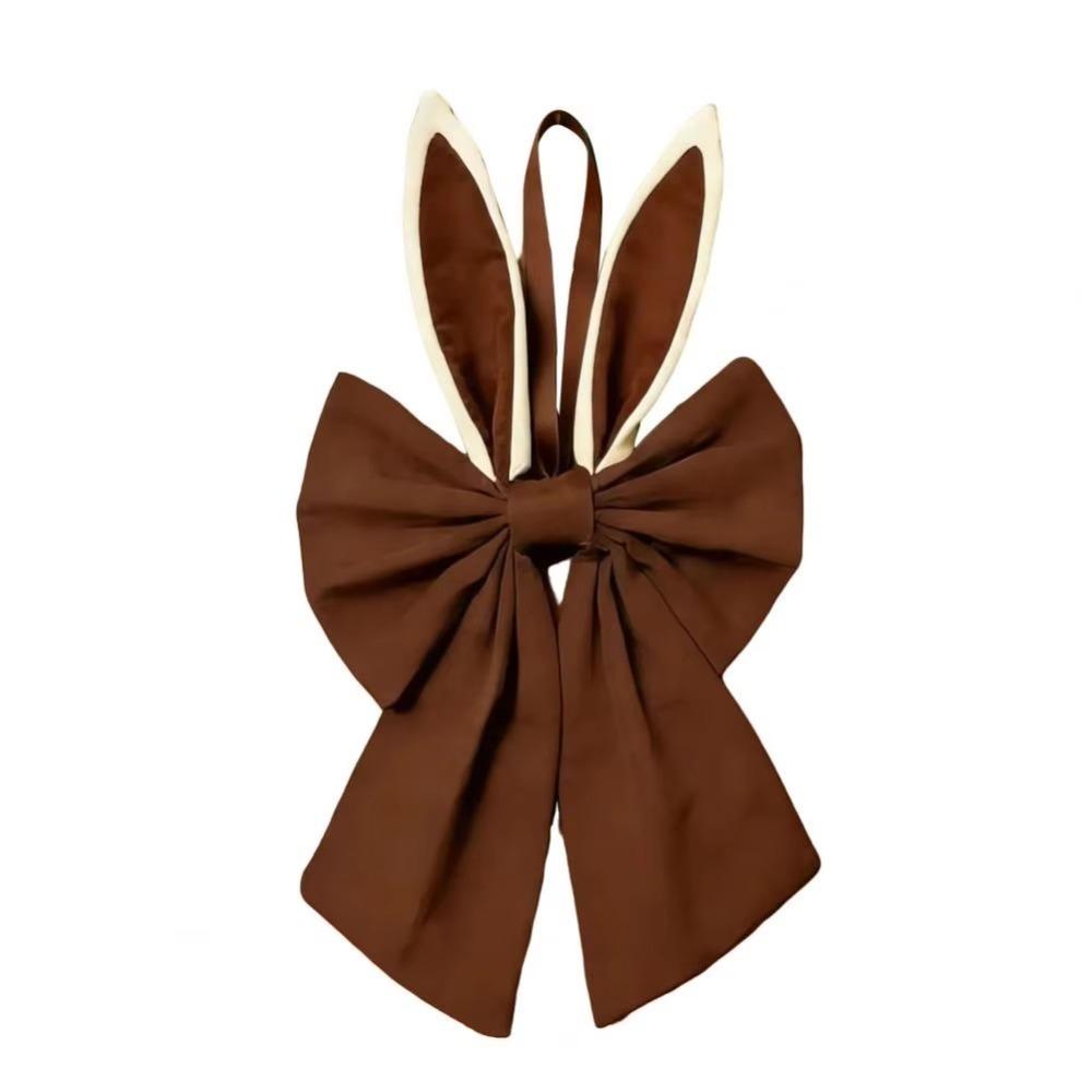 Creative Multi-colored Bunny Ear Bow Soft Multi-purpose Wreath Bow Cute Polyester Easter Hanging Item Holiday Celebration