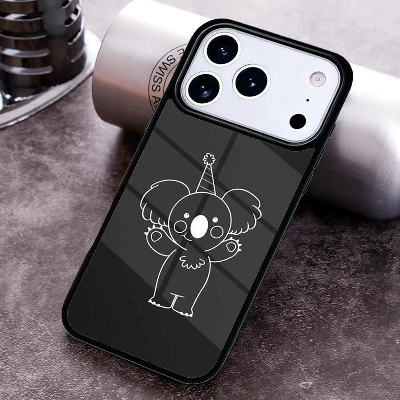 Cute Cartoon Koala TPU Phone Case For iPhone 17 16 15 14 13 12 11 Pro Max Plus 17Air Soft Silicone Cover