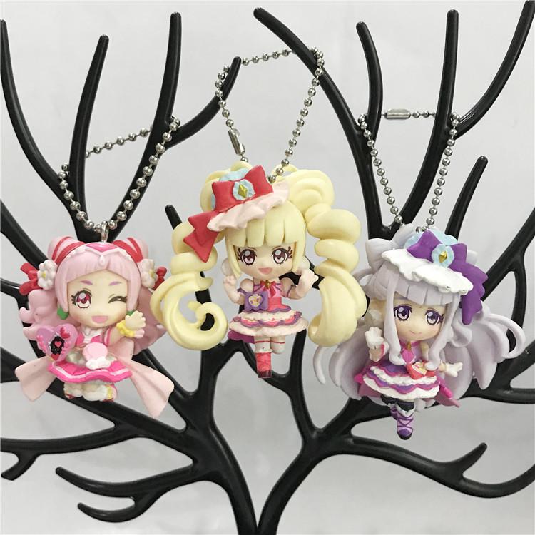 Bandai Hugtto Cuddle Capsule Toys Pretty Cure Tropical-Rouge Summer Angel Flamingo Cure Peace Blossom Happy Peach Figure