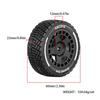 4pcs 60*22mm Wheel Rim & Tire Set for 1/14 MJX Hyper Go 14301 14302 14303 14304 RC Rally Off-Road Buggy Upgrade Accessories