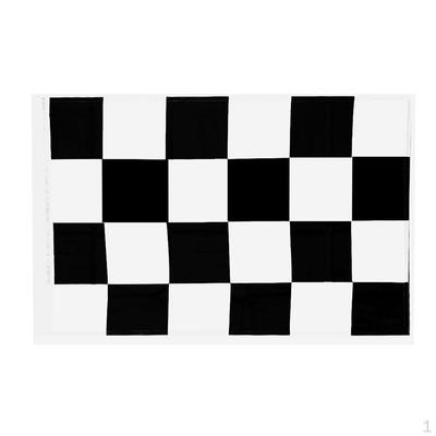 Zwart-wit geblokte racevlag 60x90cm Banner Home Party Decoratie