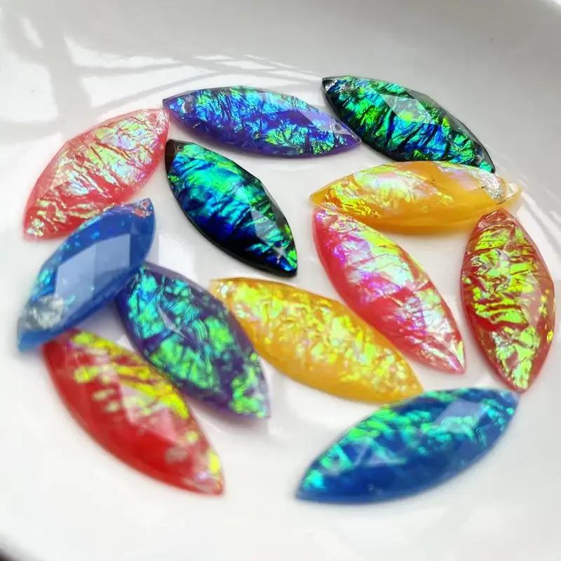 12 pieces of shiny Crystal AB Rhinestone DIY clothing jewelry wedding decoration Aboriginal Earrings decoration