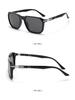 2025 Square Frame Polarized Photochromic Sunglasses for Outdoor Driving and Fishing with Spring Temples