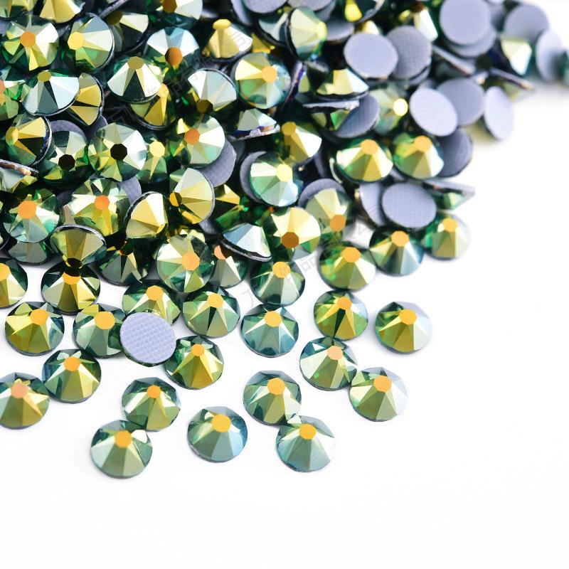 Eight Big And Eight Small Imitation Austrian Hot Diamond Ab Color, Glass Rhinestone Hot Melt Adhesive Bottom Hot Diamond Diy Clothing Accessories