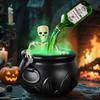 Halloween Witch Bowl Magic Cauldron With Fog Maker Horror House Ornaments Indoor Home Party Scary Props Halloween Spooky Decor