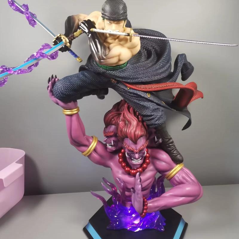 Anime Figure Roronoa Zoro Action Figures Three Thousand Worlds Double Headed PVC Model Collection Ornamen Toys