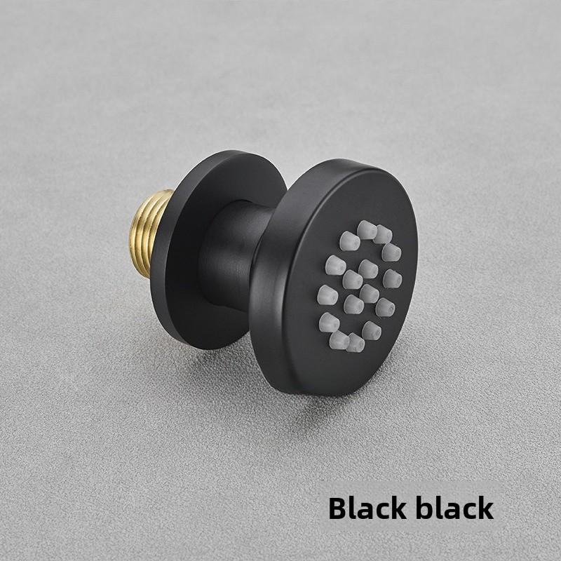 Chrome Black Brass Body Sprays Square Shower Spa Massage Body Jets Golden Concealed Shower Spray Head Faucet Accessory