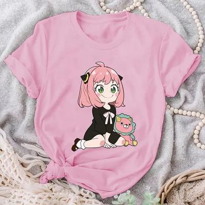 Simpatica Maglietta Grafica Stampata Anya Forger Divertente Moda Donna Casual Anime Harajuku Maniche Corte