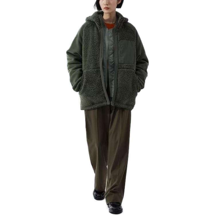 Uniqlo X White Mountaineering Collaboration FW23 Fleece Zip-Up Oversized Hoodie Unisex hoodies 463350-58