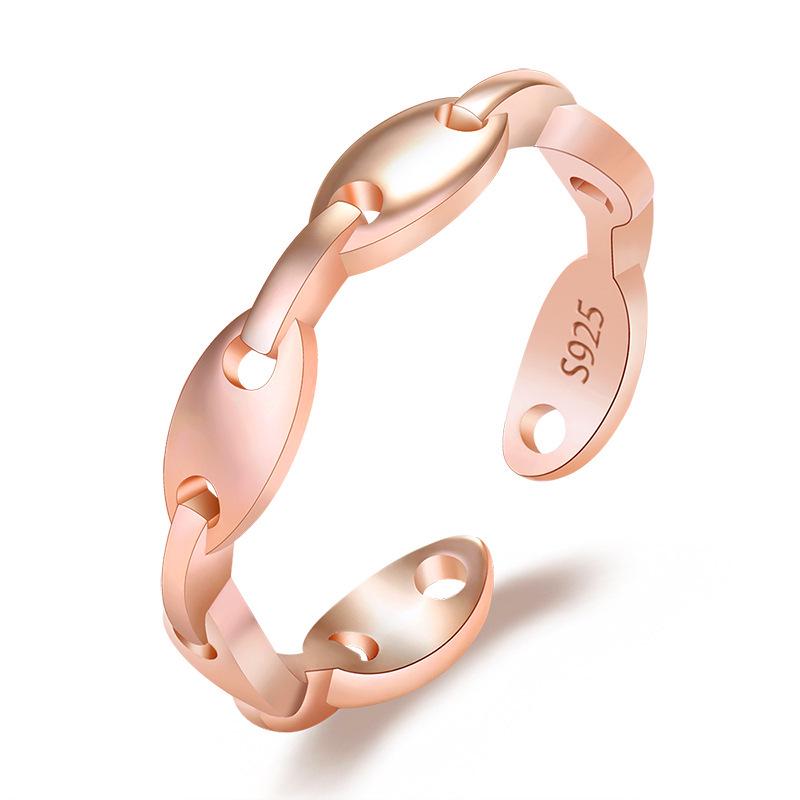 2022 Korean Fashion Women's Diamond Flash Open Ring - Stylish Hollow Design