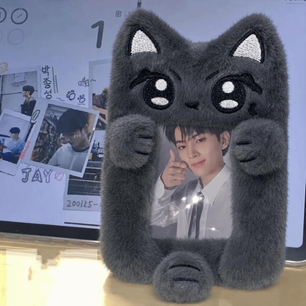 Cute Photocard Case Student Card Holder Bag Keychain Fox Photocard Case Idol Photos Protective Cover Cartoon