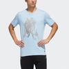 Adidas Graphic Tee Martial Arts Series Men Tops Blue GF4057