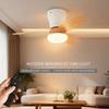 3 Adjustable Light Colors Modern LED Lighting Fan 6 Speed Adjustable Ceiling Fan Light Living Room  Kitchen Balcony Fan Lamp