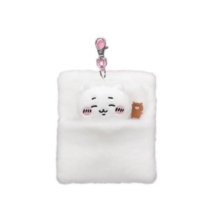Chiikawa Plush Reel Pass Case – Sleeping Chiikawa White