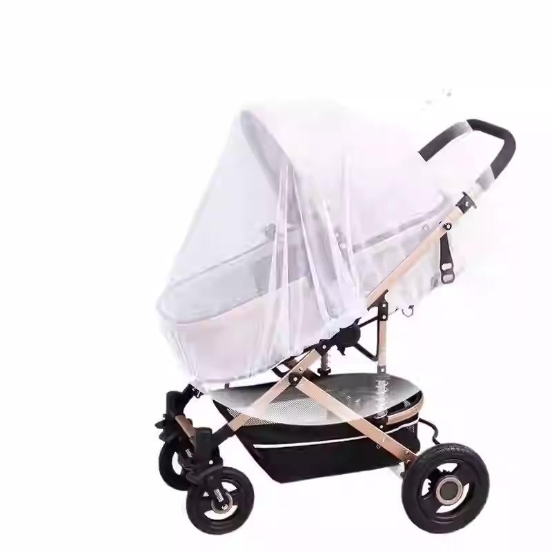 Universal Baby Stroller Mosquito Net & Sun Shade with Storage Mesh