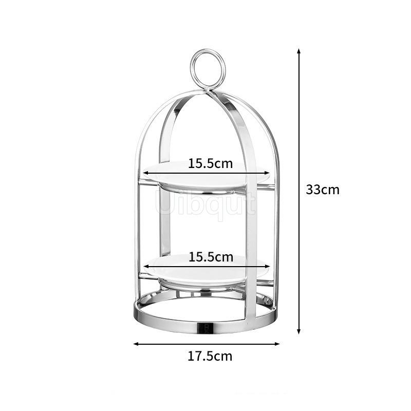 Stainless Steel Creative 3 Layer Afternoon Tea Snack Tea Desserts Break Display Show Stand Pastry Cake Rack Dessert Tableware