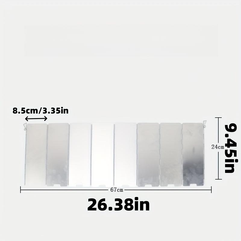 Portable Folding Outdoor Kitchen Windscreen, Durable Aluminum Material, Long-Lasting, Lightweight, Ideal for Hiking, Camping