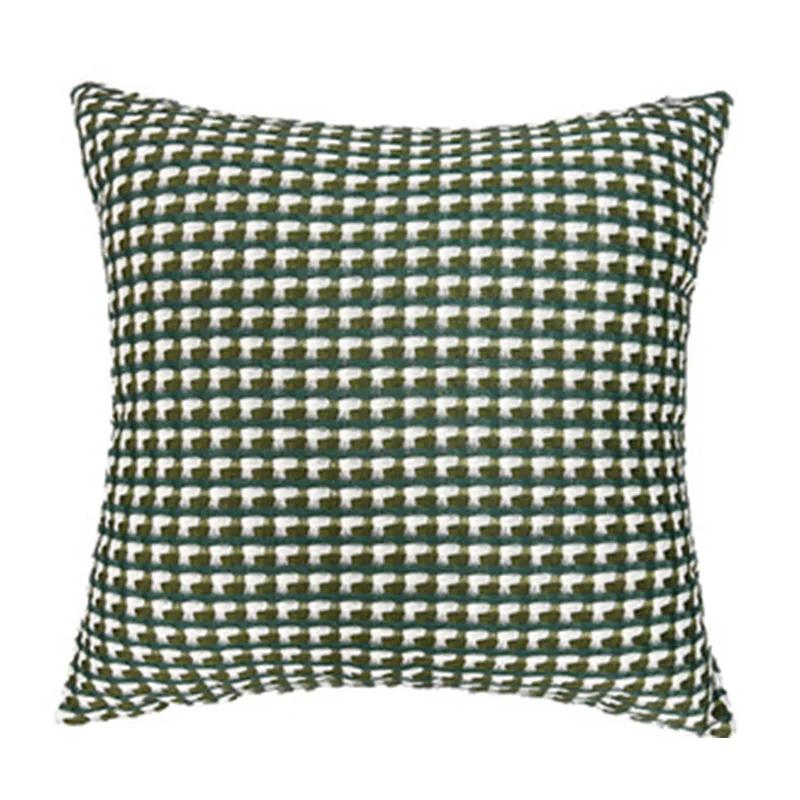Simple Yarn-Dyed Jacquard Pillow Case Light Luxury Cushion Cover 45x45cm For Nordic Style Hotel Decorative Sofa Cushions