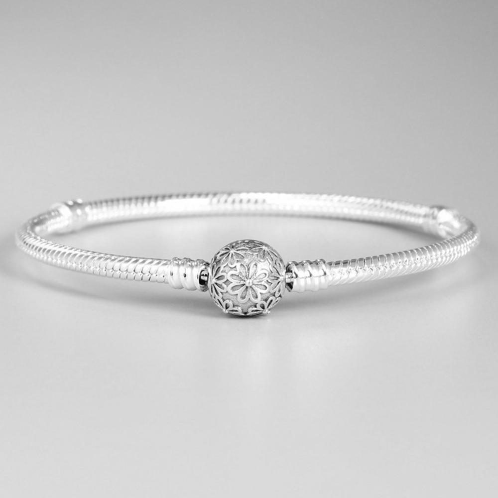 Brățară placată cu argint, model original de primăvară cu margarete, oase de șarpe, de bază, proaspătă, dulce, de lux, pentru bijuterii pentru femei