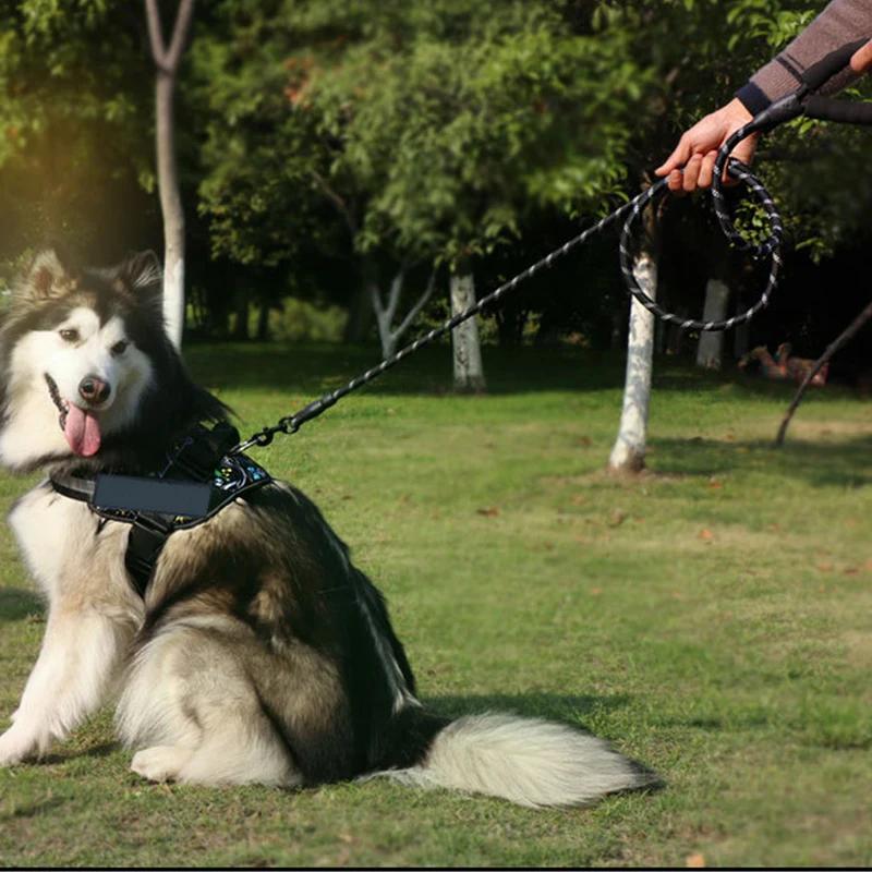 Popular Pet Products Reflective Round Rope Nylon Woven Traction Rope Dog Explosion Proof Running Dog Rope