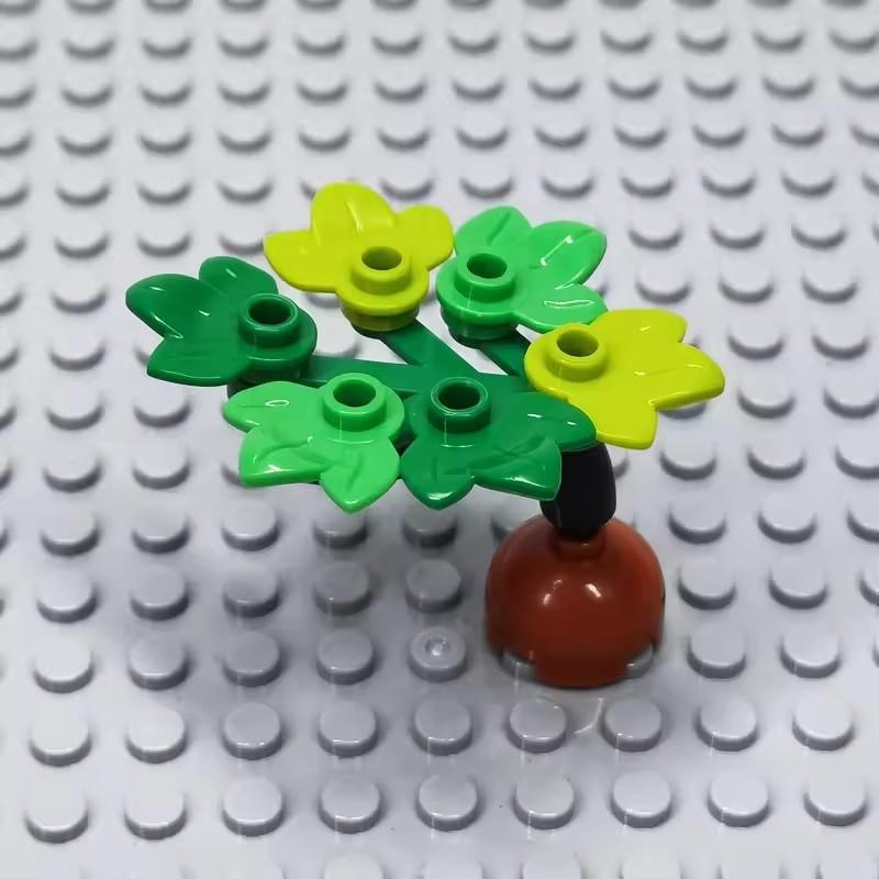 100pcs MOC 32607 Plant Plate Round 1x1 Leaves Pumpkin Tree DIY Enlighten Building Bricks Compatible Children Diy Bricks Toy