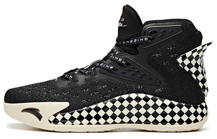 Baskets Homme Anta KT5 Hautes Performance Chaussures de Basketball Homme Noir Blanc 41 black