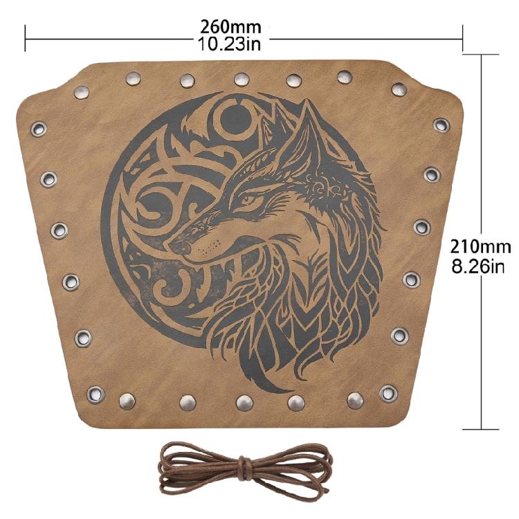 Rock Roll Arm Guards Roleplay Arm Gauntlets Vintage Armband Wolf Head Arm Guard Festival Costume PU Leather Arm Bracers
